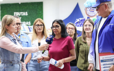 Delcy Rodríguez: Venezuela acumula 21 trimestres de crecimiento económico con alza del consumo